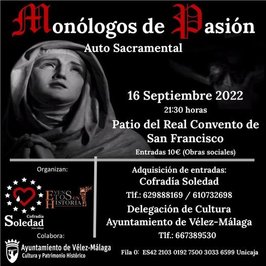 MONÓLOGOS DE PASIÓN Vélez-Málaga 16 Septiembre