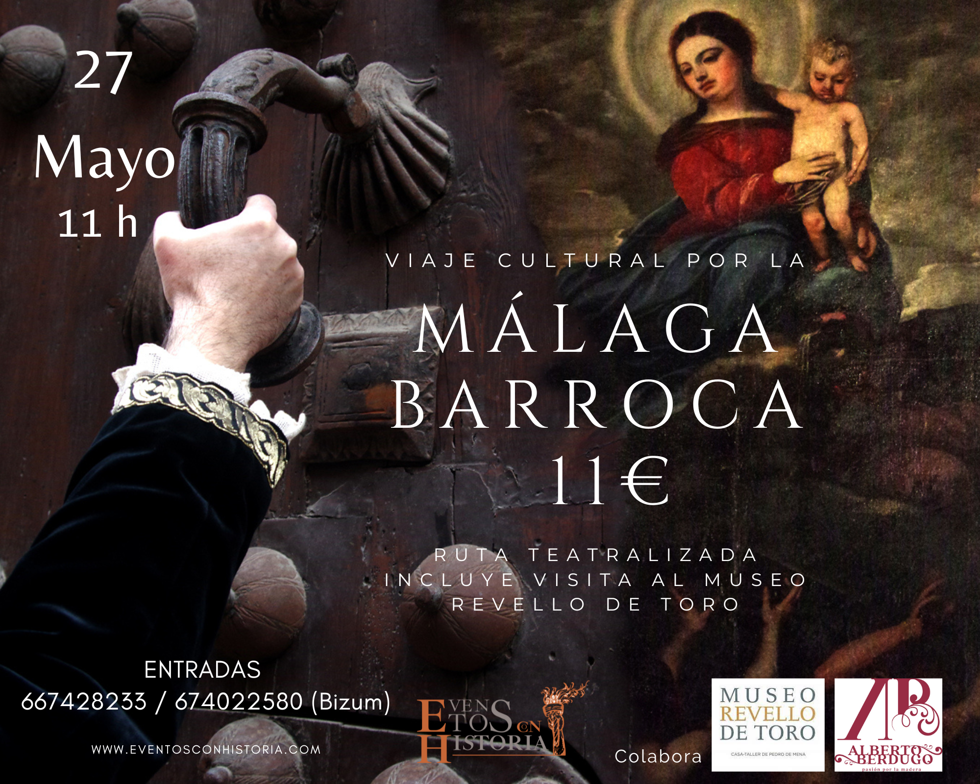 Viaje cultural teatralizado a la Málaga Barroca 27 Mayo